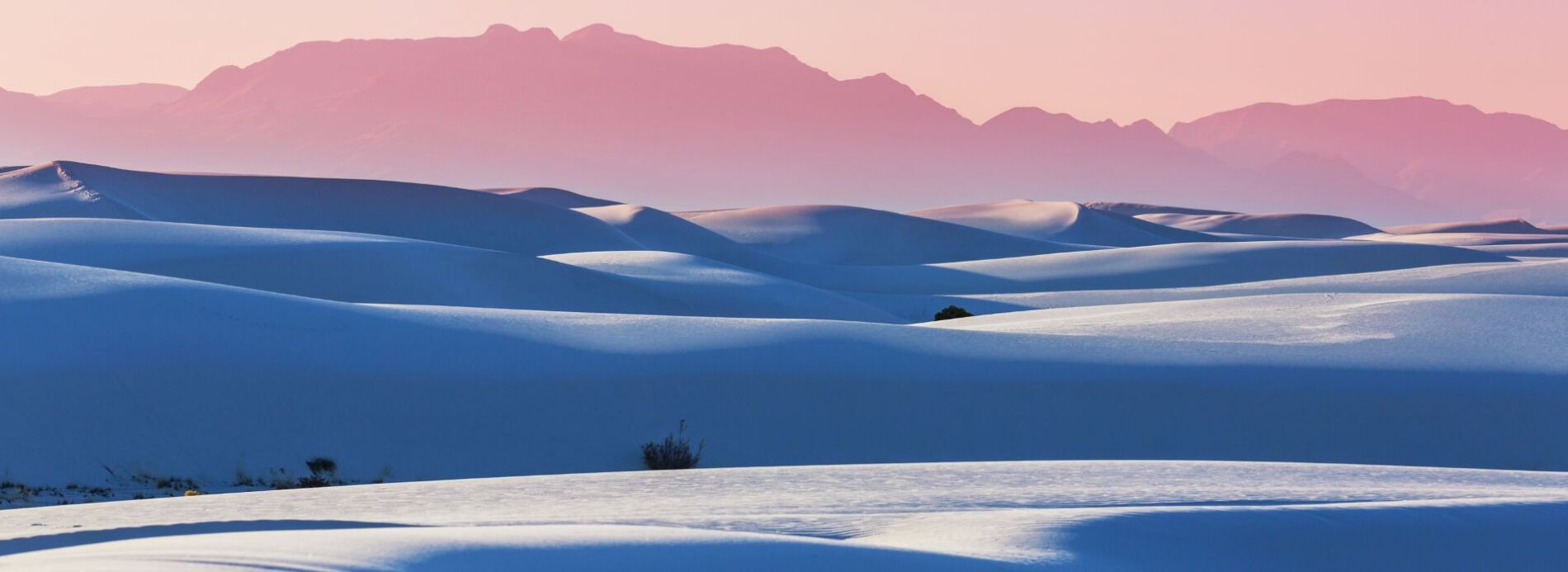 sunset in white sands national park New Mexico