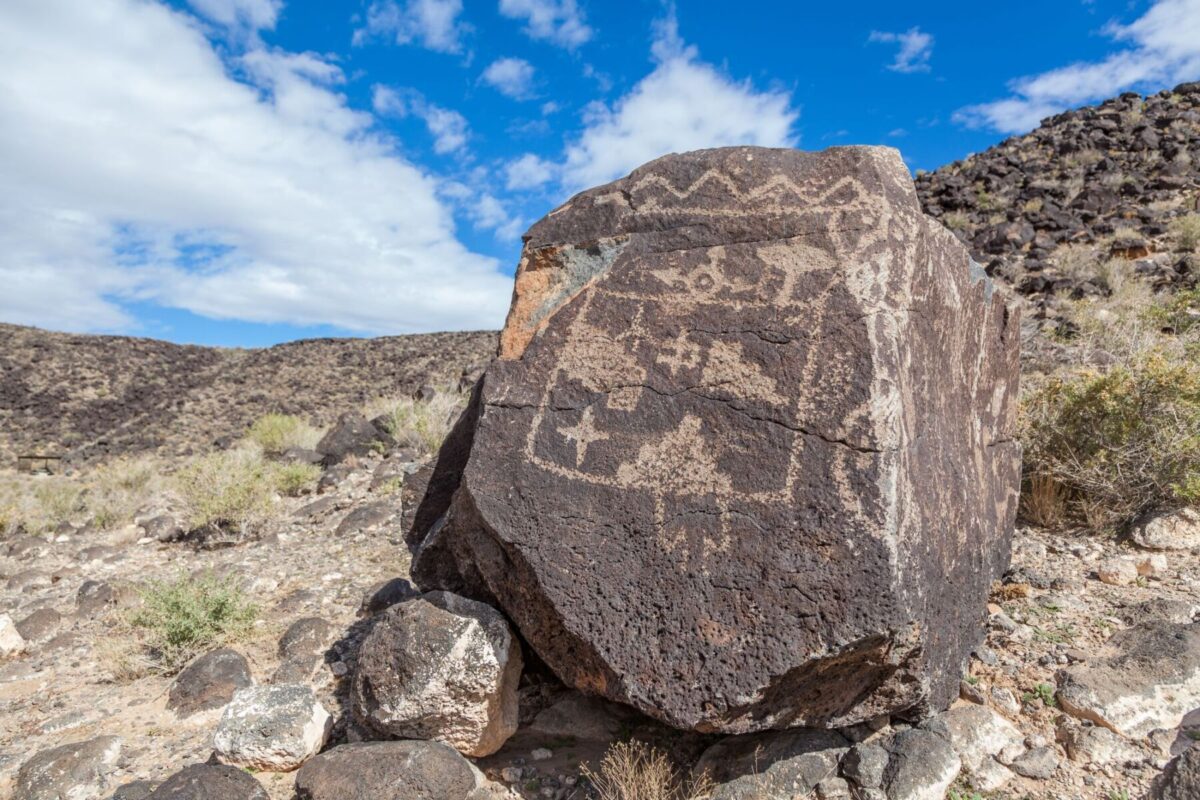 Petroglyphs and prehistoric carvings at Boca Negra Petroglyph National Monument, , New Mexico